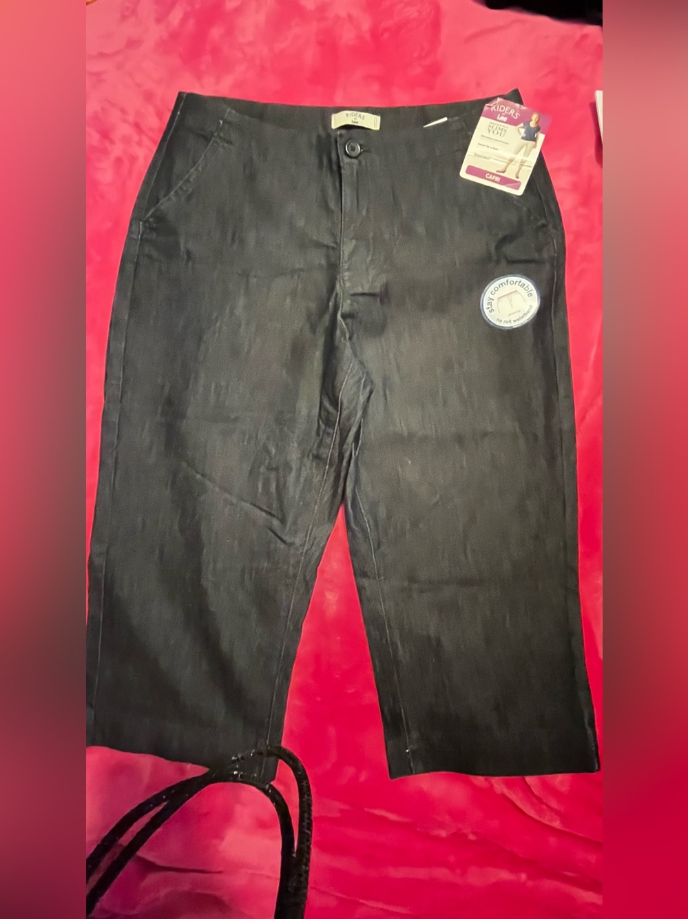 NWT Riders by Lee Instantly Slims You Capri Jeans Size 12M Dark Wash Stretch